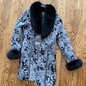 GENUINE ITALIAN LEATHER AND FUR COAT  - Valerie Bertinelli